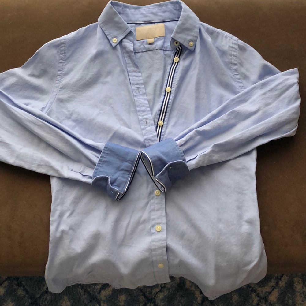 Banana Republic XS blue oxford button down